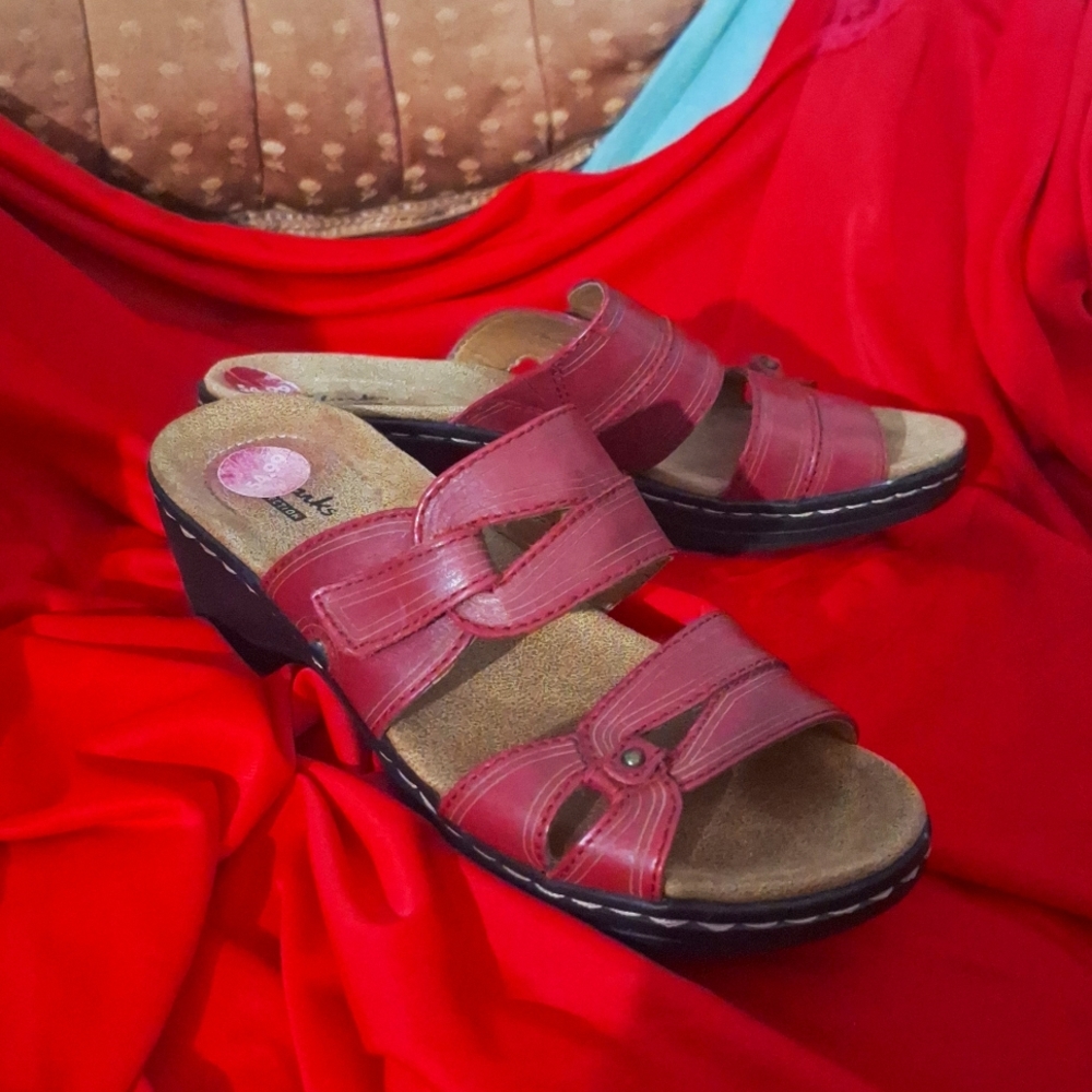 Red Clark's sandals